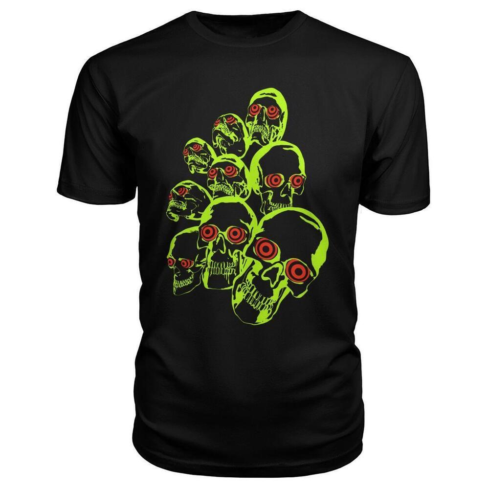 Comic Panel Pop Art Dayglo Skulls Tshirt